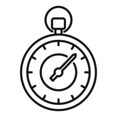 Sport stopwatch icon outline vector. Stop watch