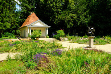 Der Botanische Garten im Hainpark in der UNESCO-Weltkulturerbestadt Bamberg, Oberfranken, Franken, Bayern, Deutschland