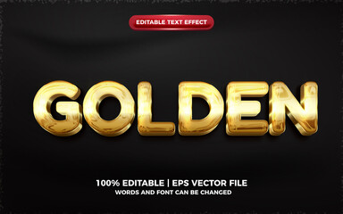 golden glossy 3d editable text effect
