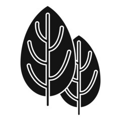 Botanical basil icon simple vector. Herb leaf