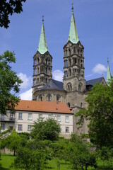 Fototapeta na wymiar Bamberger Dom in der UNESCO-Weltkulturerbestadt Bamberg, Oberfranken, Franken, Bayern, Deutschland