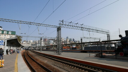 Fototapeta premium train at the station