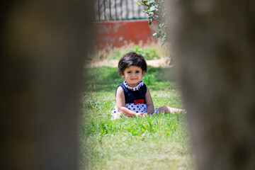 child playing in the park