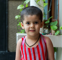 portrait of cute asian baby girl.