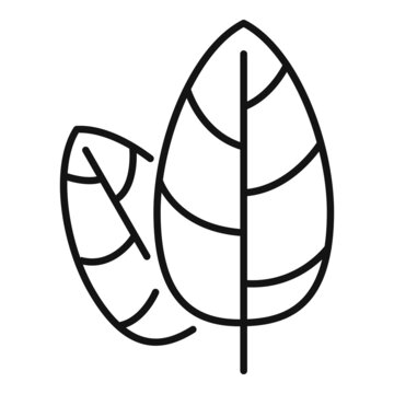 black leaves simple outline clip art preview