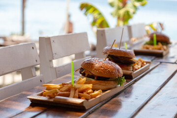 sandwich on the beach