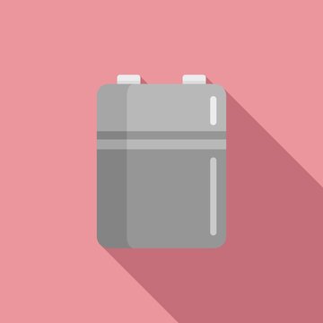 Nickel battery icon flat vector. Full charge