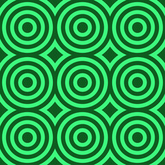 Pattern. Abstract seamless tracery. Vector green circles. Malachite pattern. Geometric background.