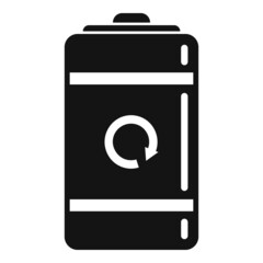 Battery capacity icon simple vector. Full energy