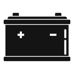 Auto battery icon simple vector. Full charge