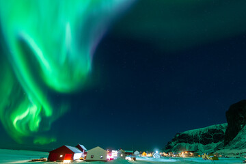 Aurora borealis polaris northern lights colorful mystical sky phenomenon