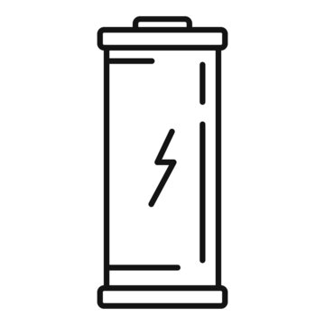 Battery energy icon outline vector. Phone charge