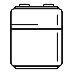 Accumulator energy icon outline vector. Full battery