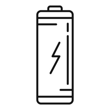 Cell battery icon outline vector. Full power
