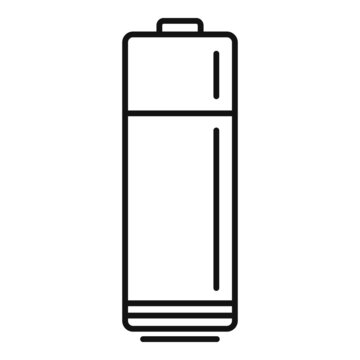 Mobile battery icon outline vector. Full power