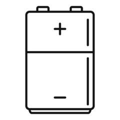 Recycle battery icon outline vector. Full energy