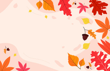 Autumn background with leaves or nature vector