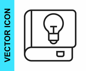 Black line User manual icon isolated on white background. User guide book. Instruction sign. Read before use. Vector