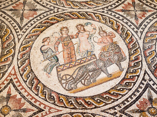 Fototapeta na wymiar Roman mosaic in the Sabratha museum