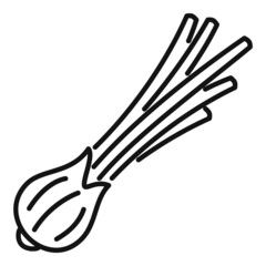 Cut chive icon outline vector. Chinese onion