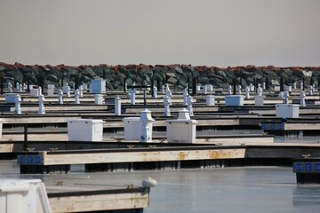 Fototapeta premium Empty boat harbor 