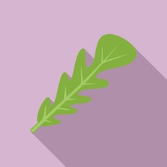 Cooking rucola icon flat vector. Arugula vegetable