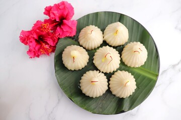 Steamed or ukdiche Modak. It's a traditional sweet dish made out of coconut, jaggery and dry fruits...