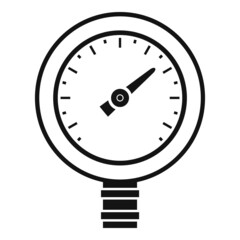 Gas manometer icon simple vector. Pressure gauge