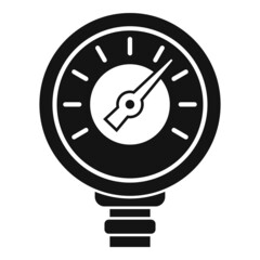 Gauge manometer icon simple vector. Pressure gas