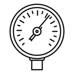 Air manometer icon outline vector. Gas pressure