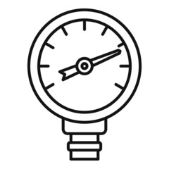 Control manometer icon outline vector. Gas pressure
