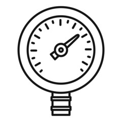 Manometer device icon outline vector. Gas gauge