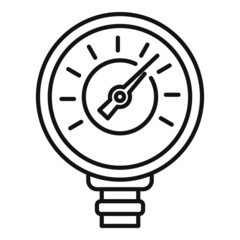 Manometer pipeline icon outline vector. Gas pressure