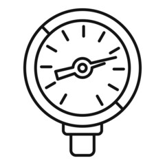 Measure manometer icon outline vector. Gas pressure