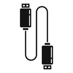 Charger usb cable icon simple vector. Charge phone