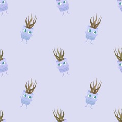 cute pattern with plants for kids