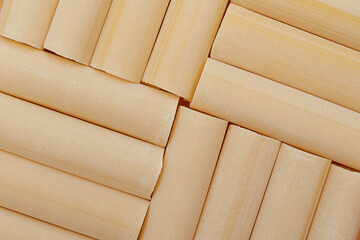 Background of raw cannelloni pasta