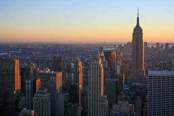 Fototapeta na wymiar Vista de Manhattan desde edificio