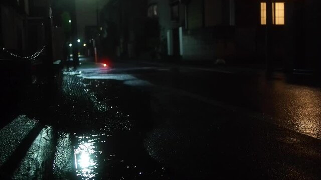 東京・雨・住宅街1
