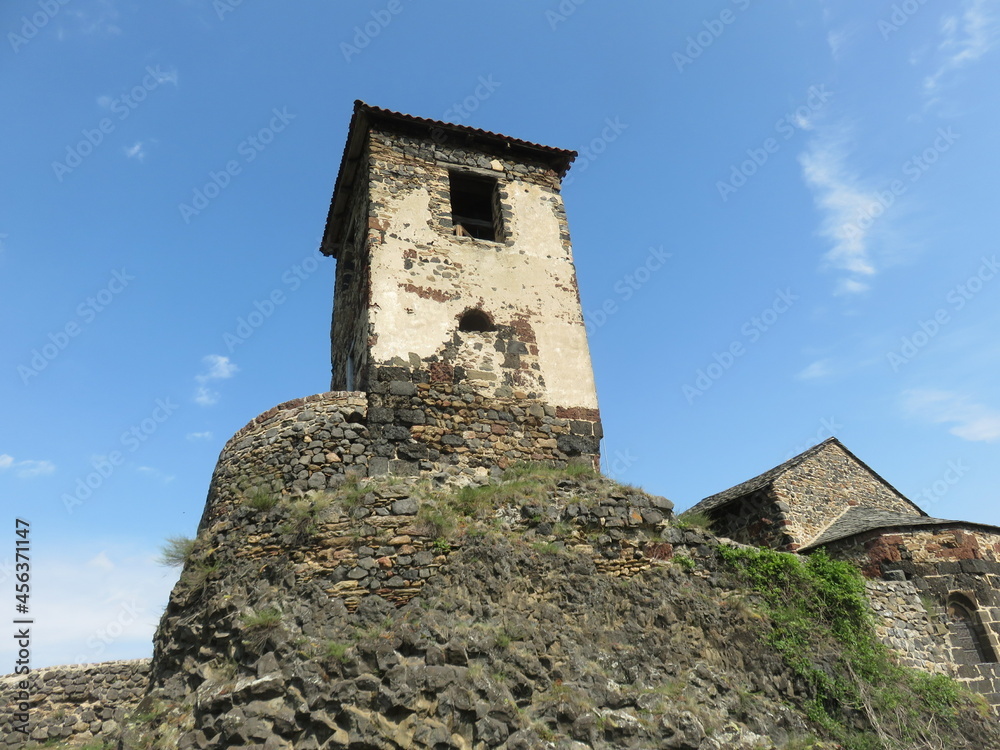 Poster château de saint-ilpize, haute-loire, gorges de l'allier, auvergne, france