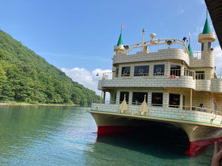 thai temple on the river
