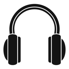 Podcast headset icon simple vector. Microphone headphone