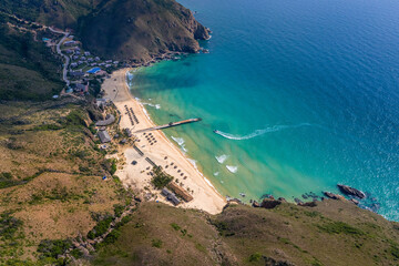 Aerial view of Ky Co beach, Quy Nhon, Binh Dinh, Vietnam