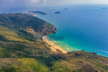 Fototapeta premium Aerial view of Ky Co beach, Quy Nhon, Binh Dinh, Vietnam