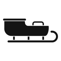 Winter sleigh icon simple vector. Santa sledge