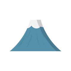 Mount Fuji. Japan landmarks. Flat design vector illustration isolated on white background.