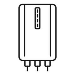 Cellphone power bank icon outline vector. Charge phone