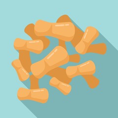 Bacteria probiotic icon flat vector. Gut prebiotic