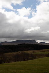 clouds over the mountains