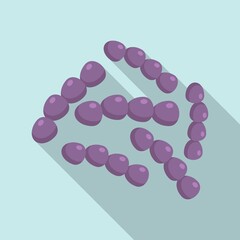 Intestine probiotic icon flat vector. Gut bacteria